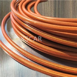 Red PVC Cover Stainless Steel Braided PTFE Brake Hose Line