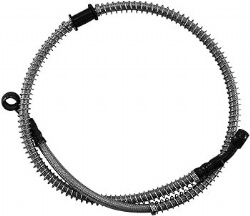 Custom Length 28degree banjo fitting both ends Stainless Steel Braided PTFE AN3 Brake Hose Line