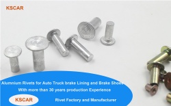 China Factory Customized Flat Head Solid Aluminum Rivets for Auto Truck Brake Lining and Shoes