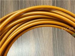 Gold Color PU PVC Cover Stainless Steel Braided -3AN AN3 PTFE Brake Hose Line