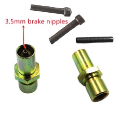 DOT SAE J1401 1/8 3.2mm X 10.5mm Hydraulic Rubber Brake Hose End Crimp Fittings Brazed Core Brake Nipples with Cold forged Cold heading production process
